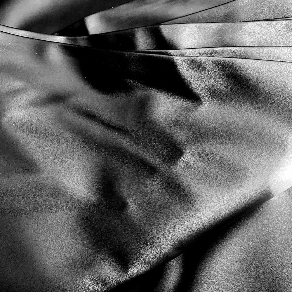 Black vegan leather, stretch black pleather, fabric by the yard, cosplay fabric